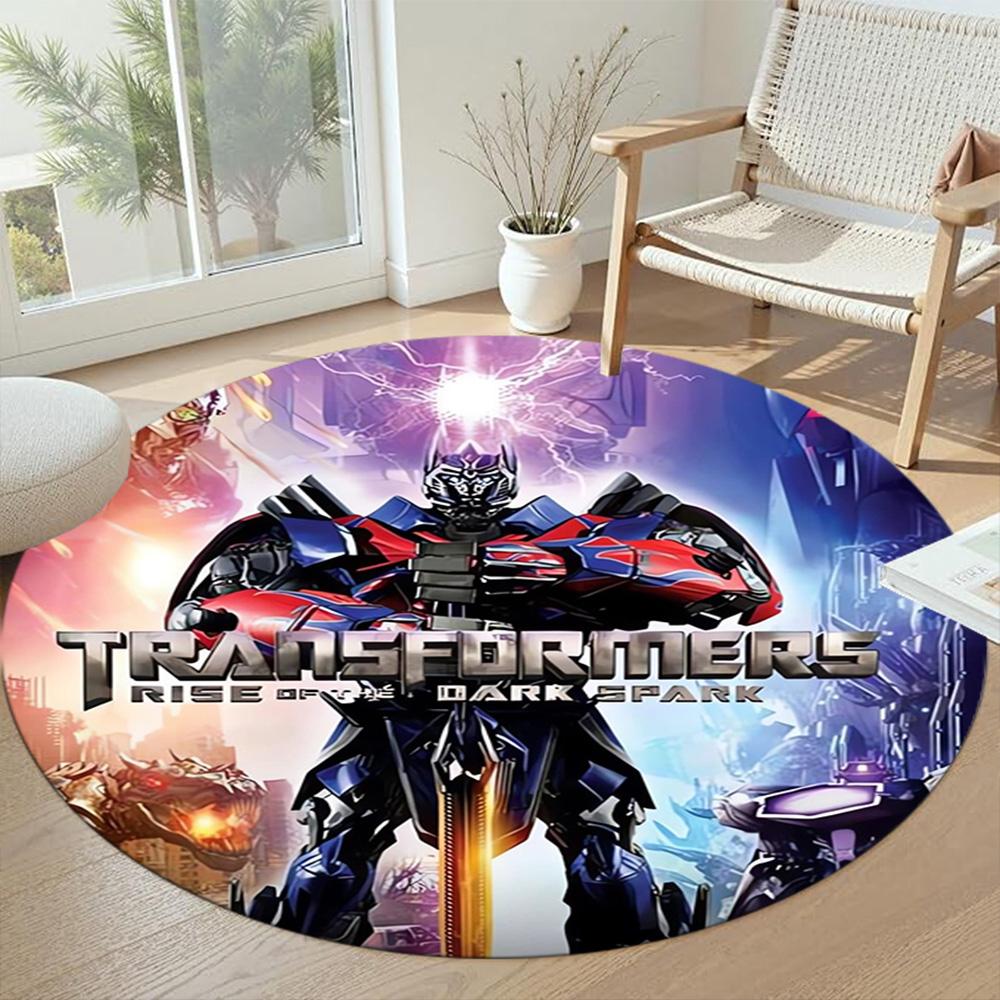 Transformers Round Carpet Suitable for Dining Room Game Room Foyer Kitchen Anti-slip Round Rug Office home decor