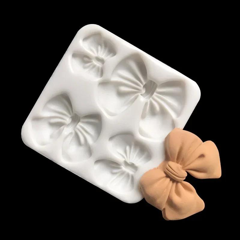 Creative Design Bow-kont Silicone Decorate Molds Lovely Bakery Utensils Suitable Home Kitchen Chocolate Baking Mold Accessories