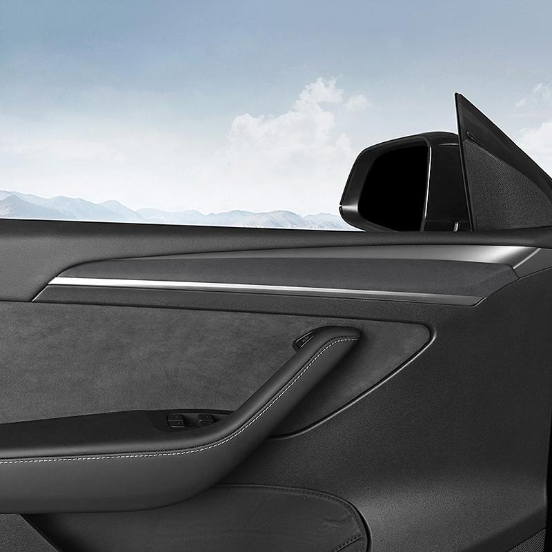 Наклейки на рамку дверной ручки автомобиля из АБС-пластика, декоративная накладка на подлокотник, наклейки для Tesla Model 3 Y 2021 2022 2023 2024 2025