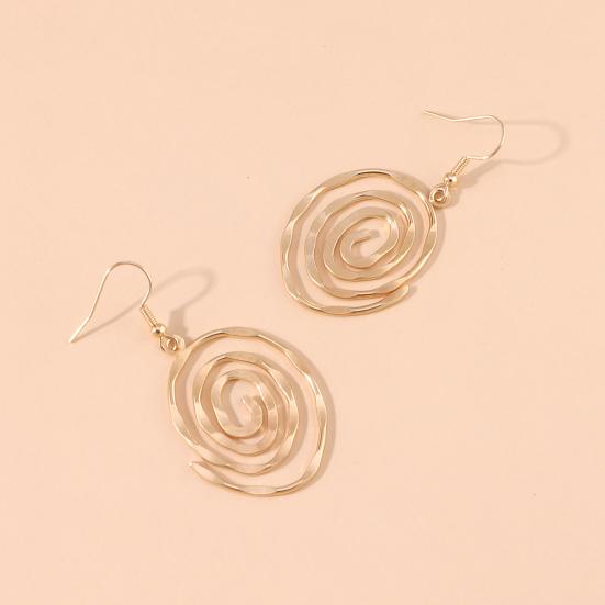 1 пара женских сережек-крючков, полые вихревые формы, гладкие полированные украшения для ушей, ювелирные изделия, серьги для отпуска, висячие серьги для вечеринок, висячие серьги на работу