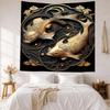 Fish Art Wall Decor Tapestry Art For Pet Memorial Birthdaywedding Party Backdrop Family Gift