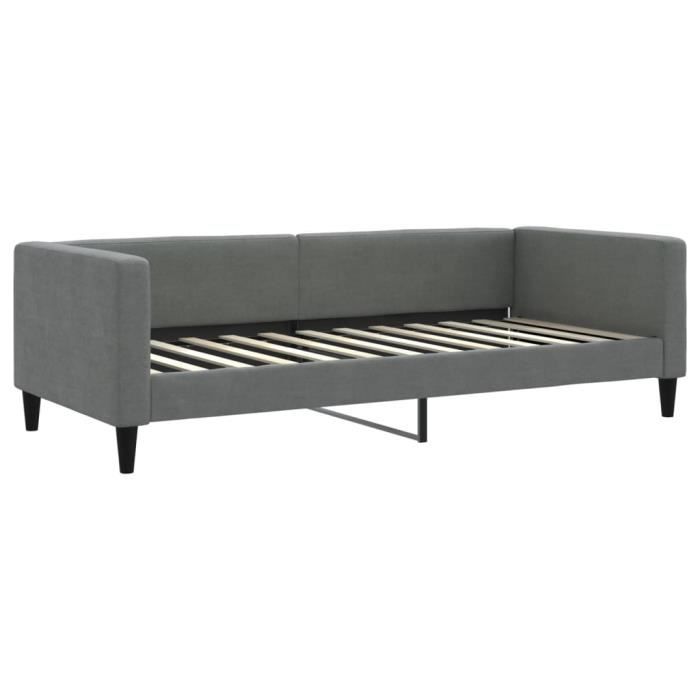 VidaXL Daybed with Mattress Dark Grey 90x200 Cm Fabric 3196561