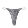 Leopard Print Low-Waist Seamless Thong - Women's Ice Silk Bikini Panties