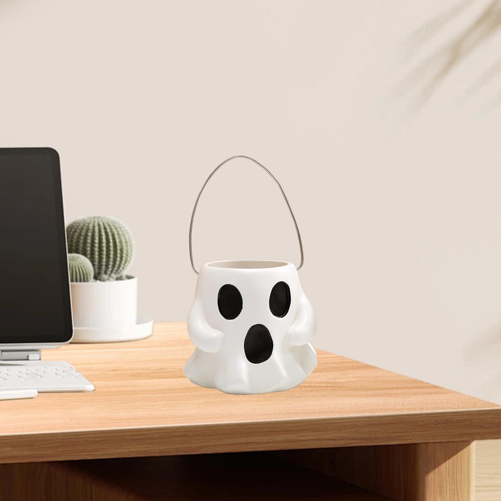 Halloween Resin Handicrafts Candy Bucket Home Ornaments High-end Exquisite Halloween Ornaments