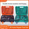Professional Auto Repair Tool Kit 53/82pcs Quick Ratchet Wrench Multi-Function Set for Home Industrial Use Chrome Vanadium Steel