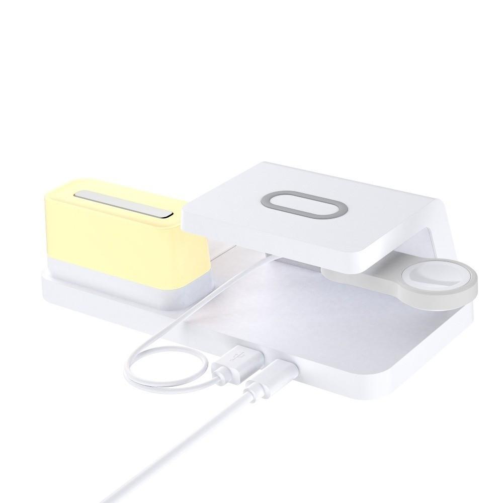 Plastic Multi Functional Desktop Charger Fast Charging Wireless Charger Clock Home Office