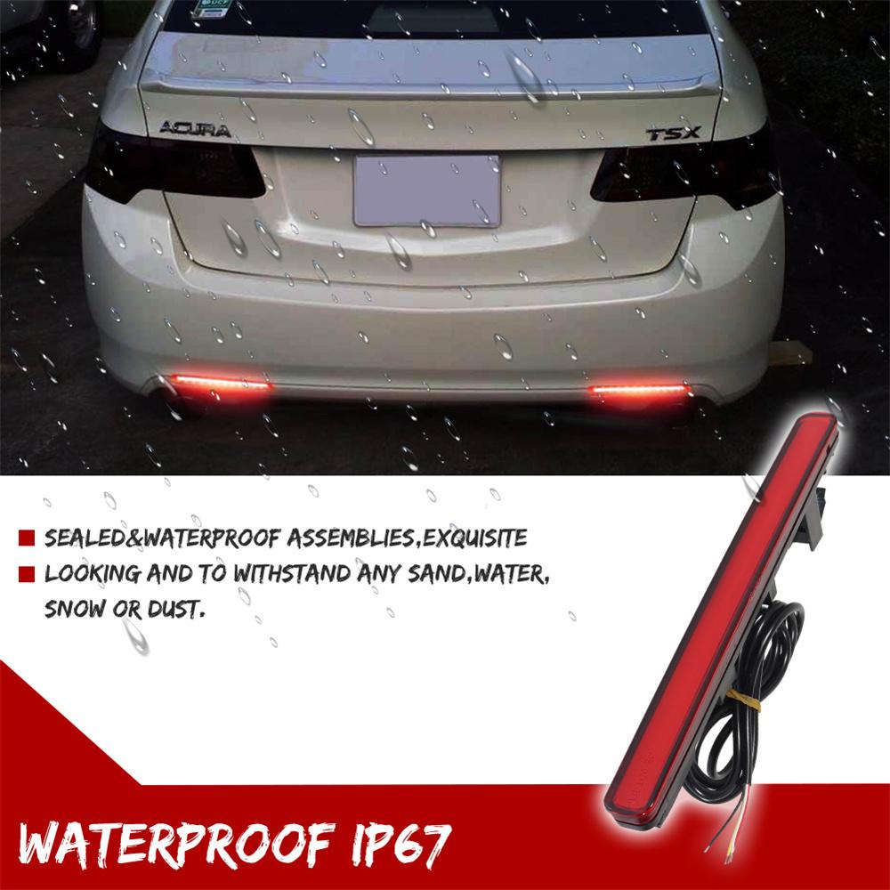 For Honda Accord 8 MK8 Saloon 2008-2015 EU Acura TSX Sedan 2009-2014 Version Car LED Rear Bumper Reflector Light Brake Lamp