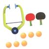 Hanging Table Tennis Trainer Set Door Pingpong Game for Kids with Racket & Balls Adjustable Hanging Table Tennis Trainer