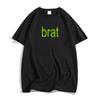 2024 Album Brat Graphic Tshirts Singer Charli XCX Printing T-shirts Men/Women Hip Hop Streetwear Cotton Short Sleeve Summer Tee