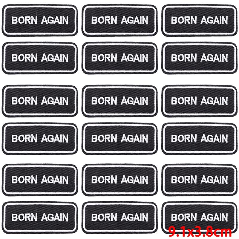 10Pcs/Lot Patch With Letters Iron On Patches For Clothing Thermoadhesive Patches On Clothes Slogan Proverb Patch For Clothes Sew
