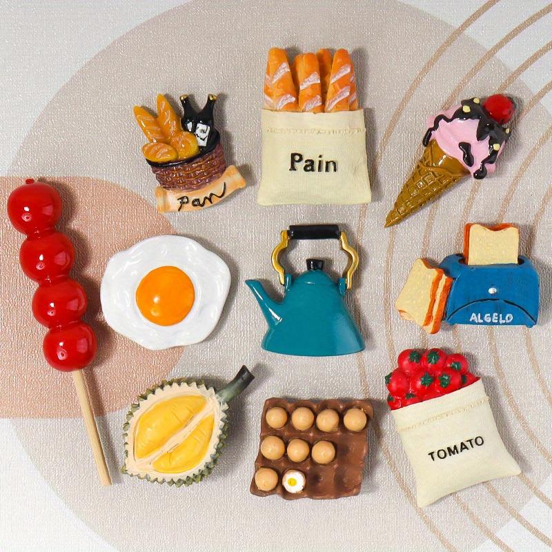 10 шт. Магнитная наклейка на холодильник, 3D аксессуары для домашнего декора, милая магнитная наклейка на холодильник