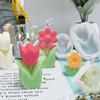 Ins Style 3D Small Flower Silicone Mold DIY Aromatherapy Candle Stand Spread Aroma Stone Tulip Flower Mold Baking Chocolate Mold