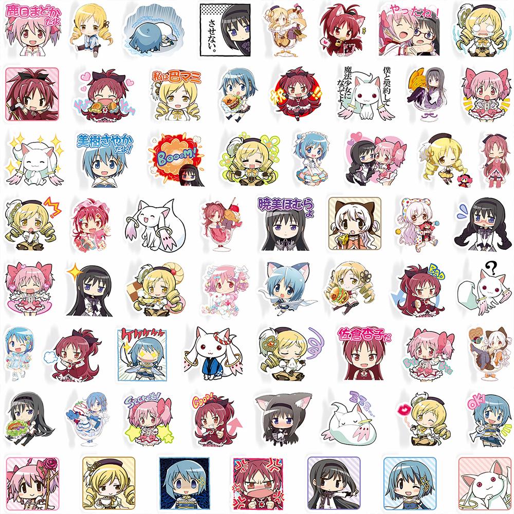 10/50/100 шт. Puella Magi Madoka Magica Аниме Наклейки для граффити Наклейки Каваи DIY Канцелярские товары Велосипед Милая Декоративная Наклейка Игрушки