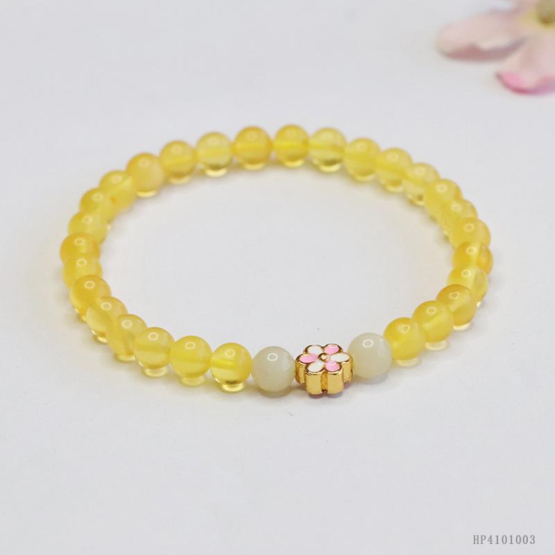 2026 ximang Russian Amber Bracelet Beeswax Hetian Jade Ball Jewelry Generation S4101003