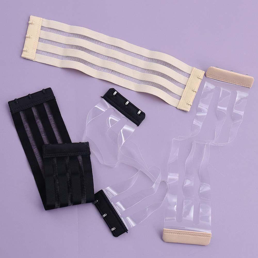 Band 3 Hooks 4 Rows Extender Shoulder Strap Transparent Bra Strap Entension Buckle Bra Accessories