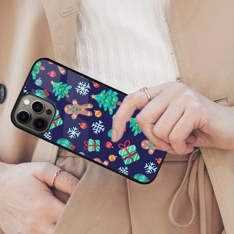 Рождественский Пряничный Человек Xmas Магнитный Чехол для Телефона Для APPLE iPhone 17 Air 16 14 13 12 Pro Max 15 Plus Беспроводная Зарядка MagSafe Чехол