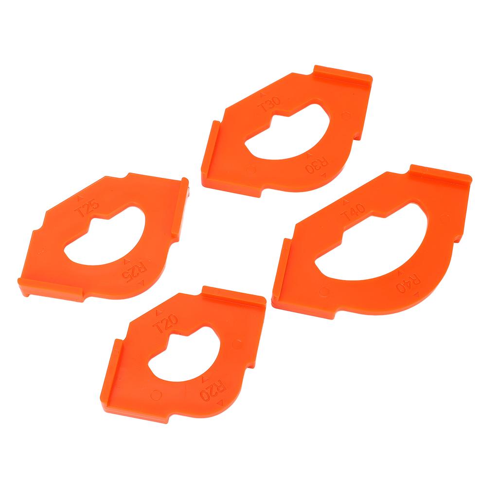 4 шт. Шаблоны для фрезерования углов Набор шаблонов для закругленного косого угла радиуса для деревообработки R20T20 R25T25