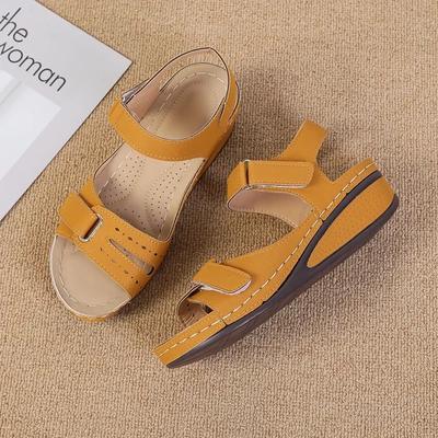 Женские сандалии, новая летняя женская обувь ручной работы, кожаные дышащие сандалии, женские сандалии на плоской подошве в стиле ретро, ​​индивидуальные поддерживающие сандалии
