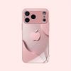 Роскошный светло-розовый чехол для телефона Apple с металлическим покрытием, стеклянный, для iPhone 17 16 15 14 13 12 11 Pro Max Plus 17Air 16E