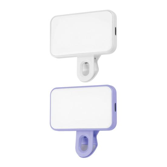 Светодиодный заполняющий свет с клипсой, перезаряжаемый, регулируемая яркость, для телефона, планшета, ноутбука, компьютера, для селфи, видеоконференций, фотографии, заполняющая лампа