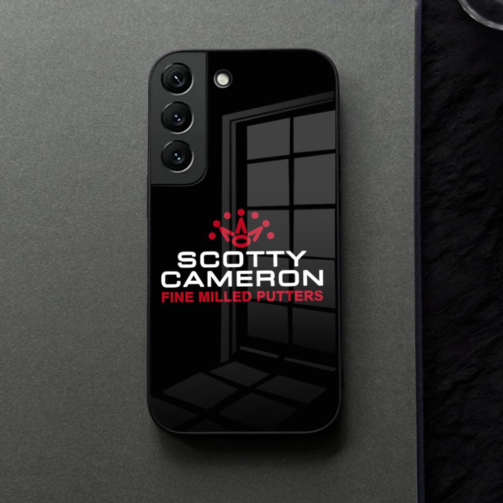 Черный Чехол для Телефона ScottyS Camerons Флаг Стекло Для Samsung Galaxy S21 S25 S22 S20 S24 S23 Ultra Fe Plus A16 A34 A54 A24 Coque