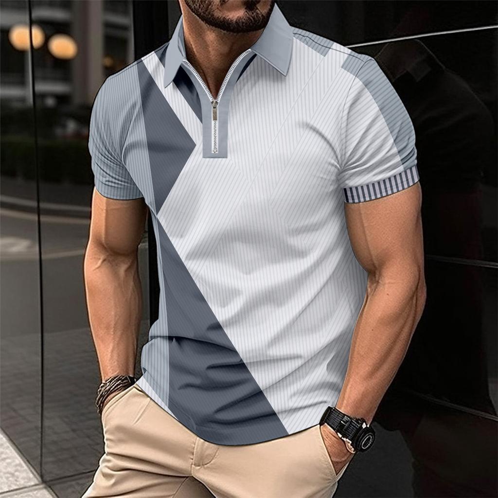 Men's T-shirt Polo Shirt New Summer Polo Shirt Men's Short-sleeved Top Casual Polo Shirt
