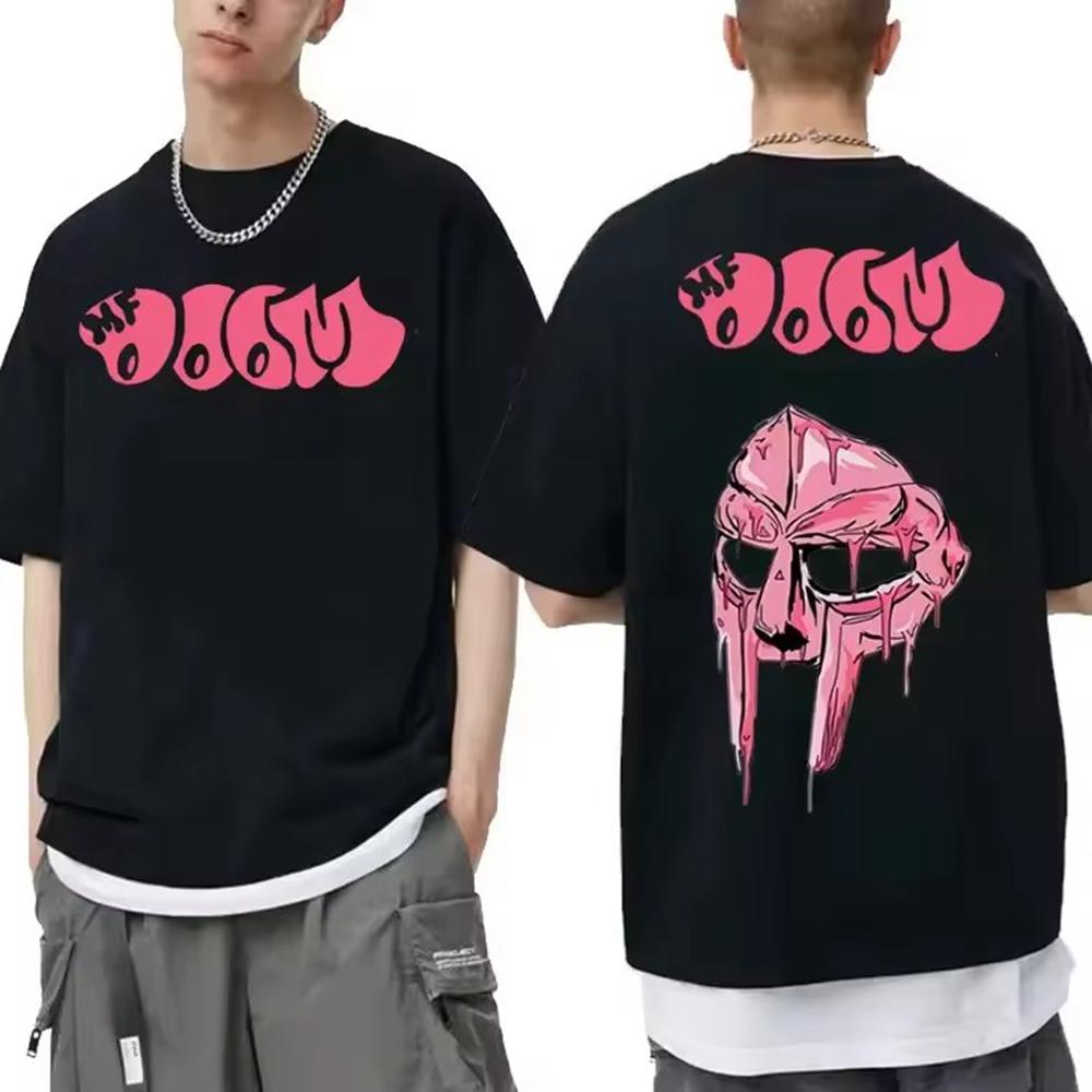 Camisetas Mujer Men Clothing Homme Printing T Shirt New in Top Singer Mf Doom Madlib Madvillain Double Sided Graphic Tshirt