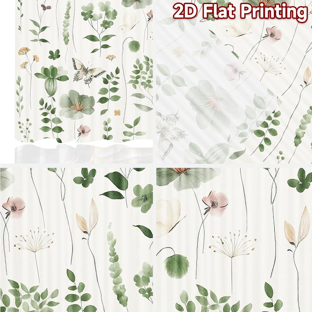 2 шт., Шторы с плоской 2D-печатью (Без Рода) Ботаническое блаженство Праздничные шторы с принтом Тканевые шторы Украшения Внутри