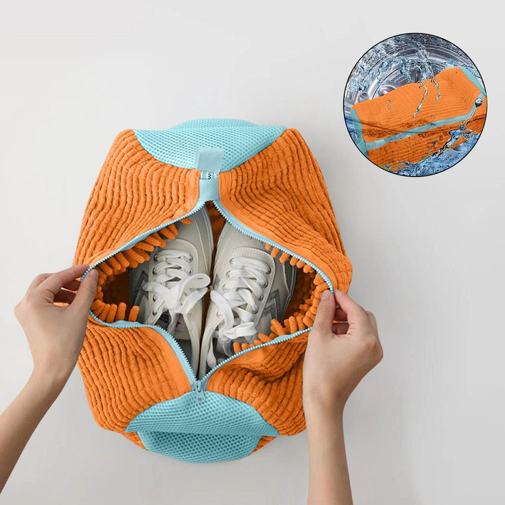 Сумка для стирки обуви Защита для обуви для стирки Пушистые волокна Полиэстер Экологичный Защита от деформации Органайзер для обуви и одежды