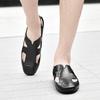 Fashion Brand Anti-collision Toe Summer Leather Men Sandals Fashion Outdoor Walking Sandals Men Non-Slip  Hollow Out Beach Flats Loafers