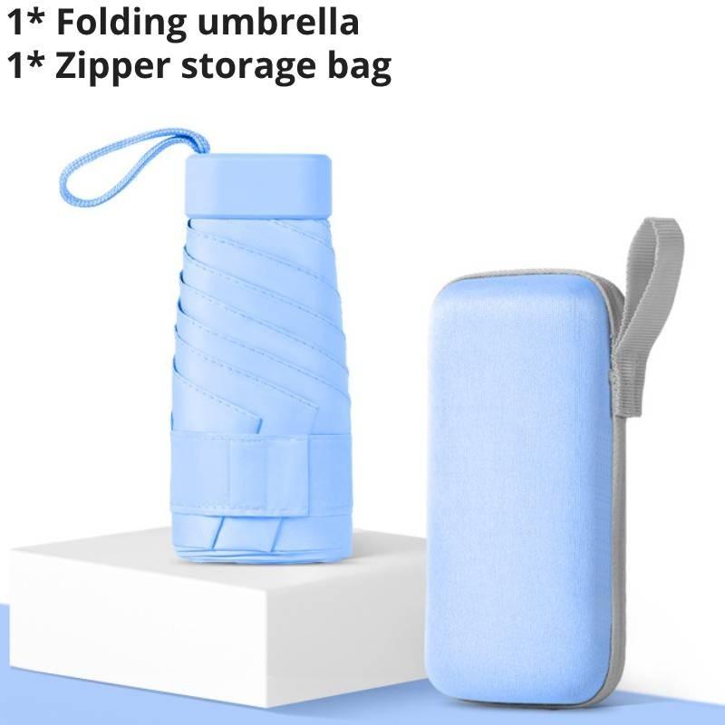 Стильный многоцветный портативный складной зонт для женщин с тканью с защитой от УФ-лучей