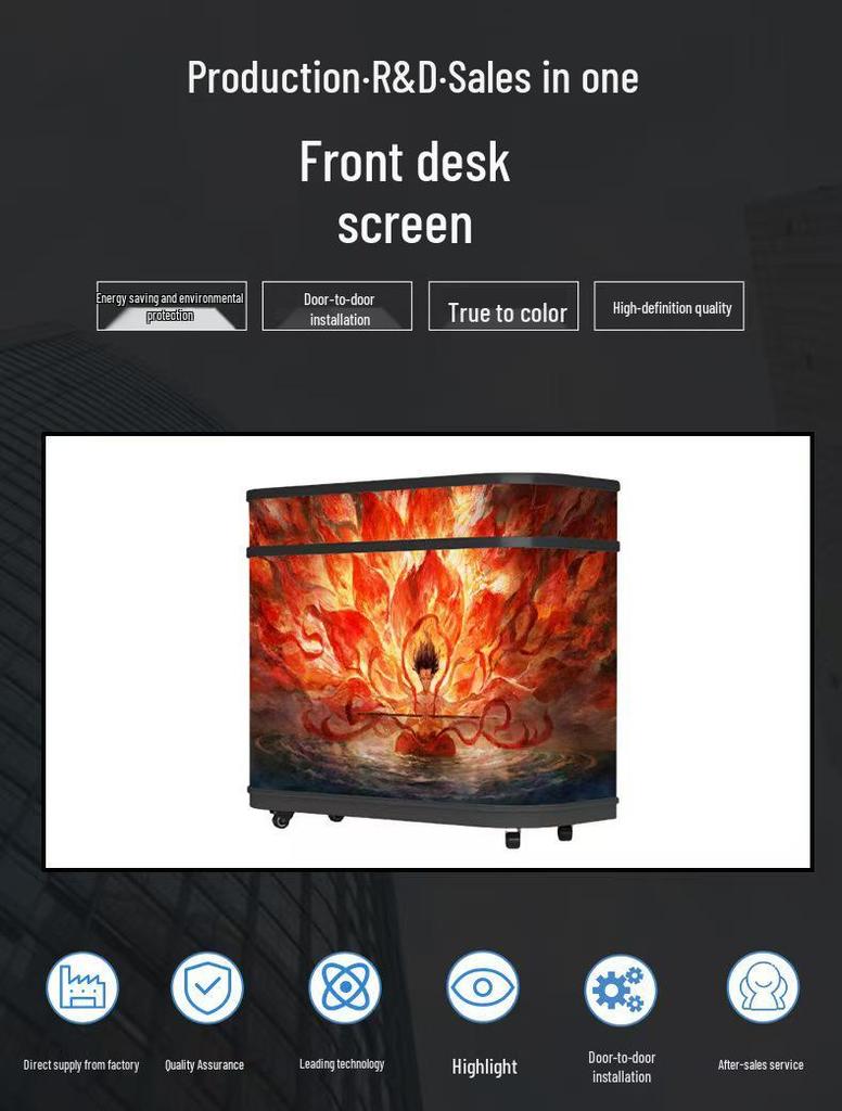 Светодиодный дисплей для ресепшена: Креативный настольный или прилавочный экран для отелей, баров и выставок