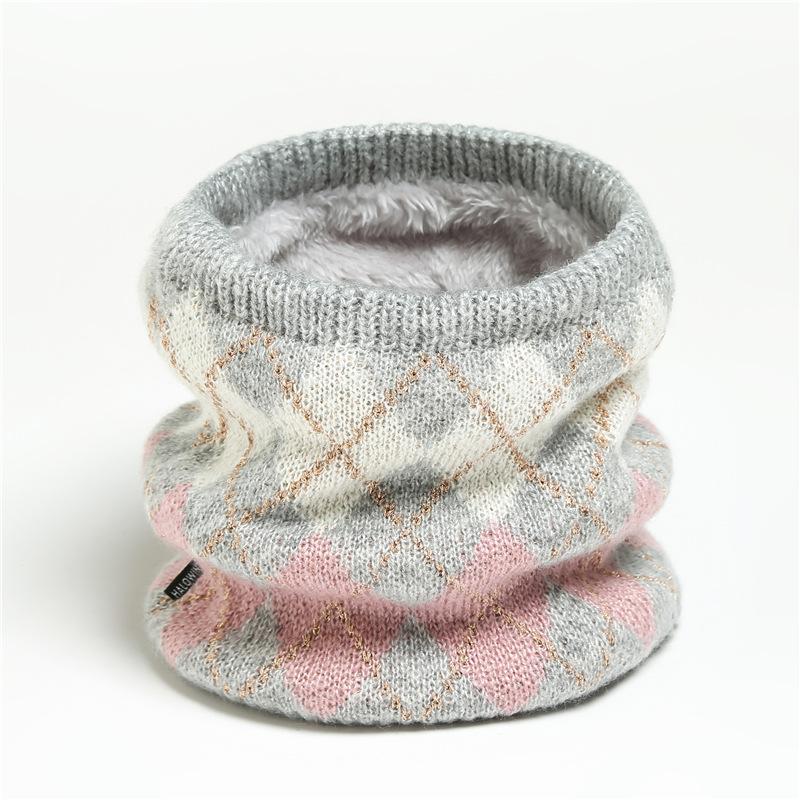Europe America Women Color Match Fashion Ring Scarf Knit Neck Cover Warm Fleecing Neckerchief Unisex Accessories Free Shipping