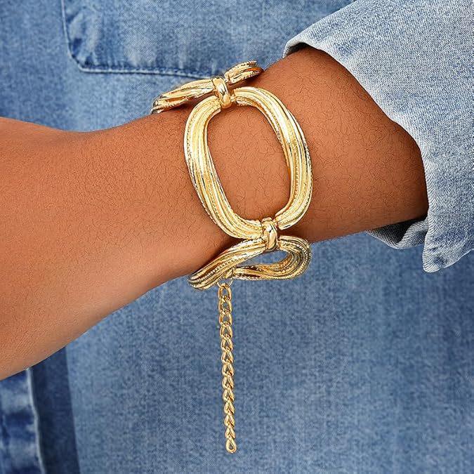 Геометрический Полый Круг Тяжелый Металл Набор Ожерелье и Браслет для Женщин