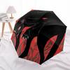 1pc Black Panther with Red Background Umbrella with Plastic Handle,Suitable for All Seasons Home Travel Outdoor UmbrellaDD117