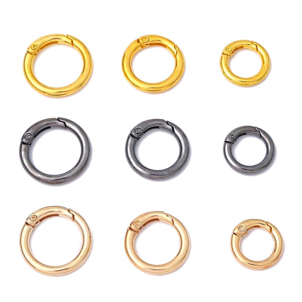 5 шт./пакет, металлические уплотнительные кольца, пружинные застежки, открывающийся круглый карабин, брелок для ключей, зажимы для сумки, крючок, пряжки на цепочке для собак, разъем для ювелирных изделий «сделай сам»