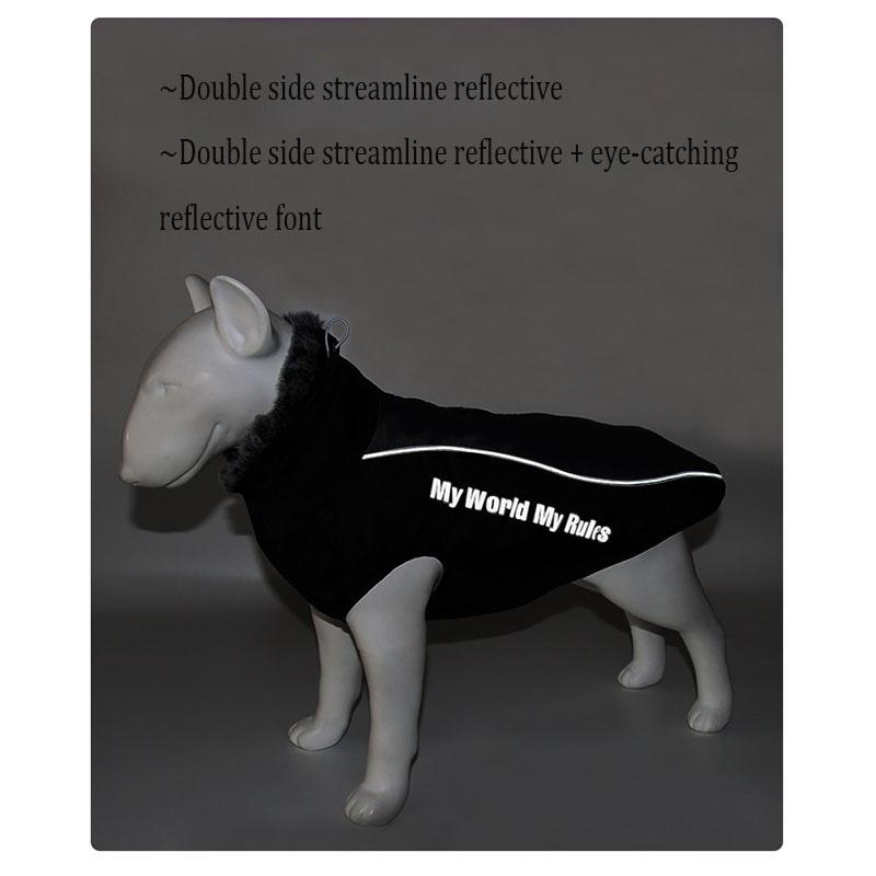 New Winter Dog Warm  Waterproof Clothes Reflective Font Clothes Waterproof Vest Pet Cat Jacket Pet Cotton Clothing For Small Medium Big Dogs XL-6XL