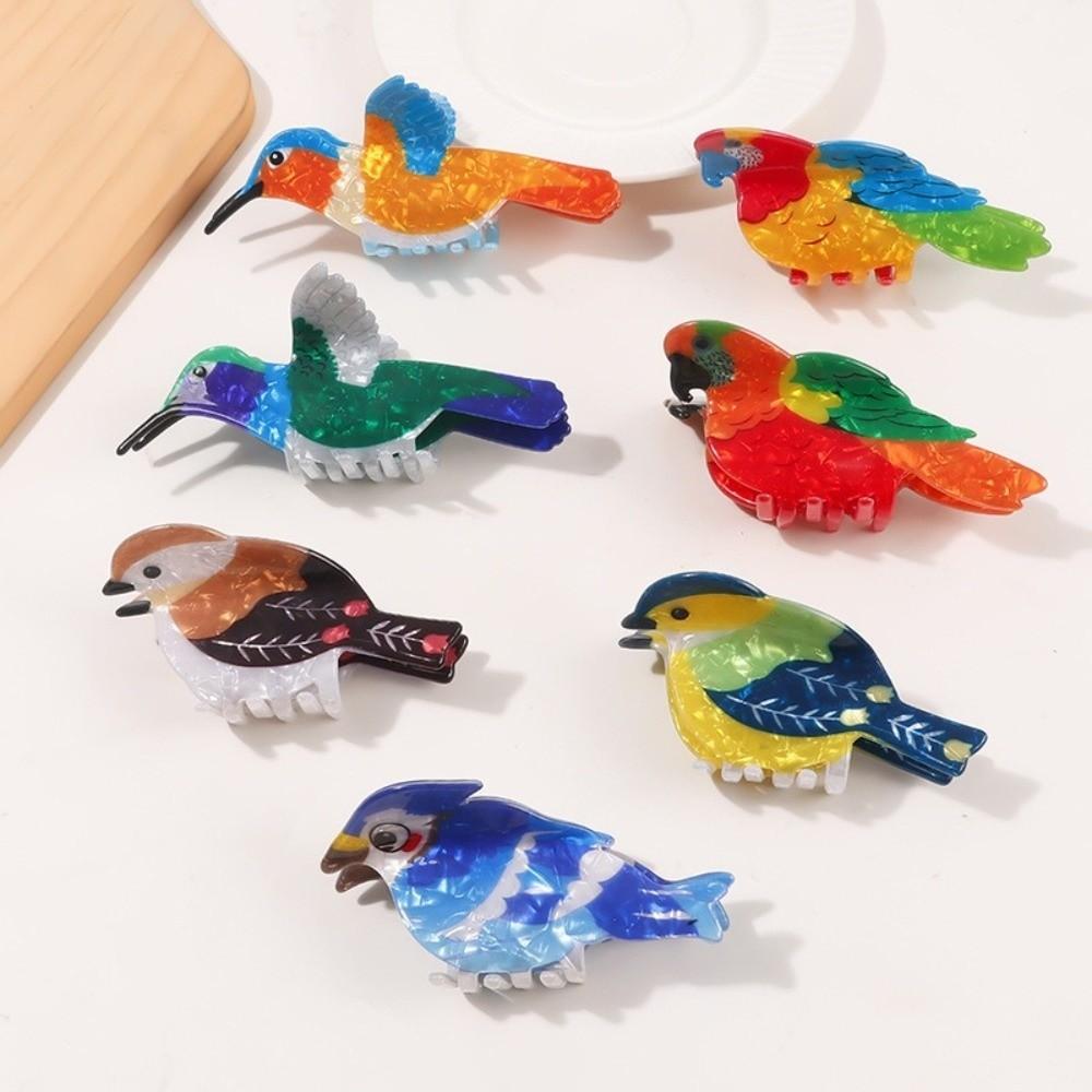 Colorful Design Hair Claw Clip Sweet Korean Style Bird Hairpin Hair Accessories Travel Accessory
