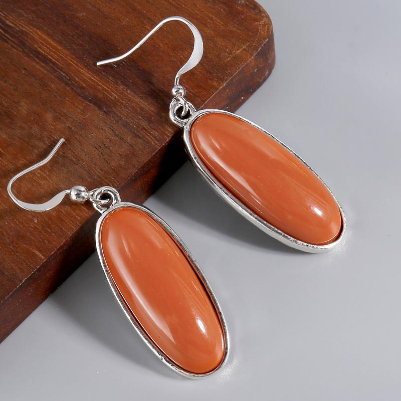 Винтажные серьги-капли с искусственным цирконом овальной огранки, бохо-украшения для женщин, для вечеринки, помолвки, свадьбы, украшение