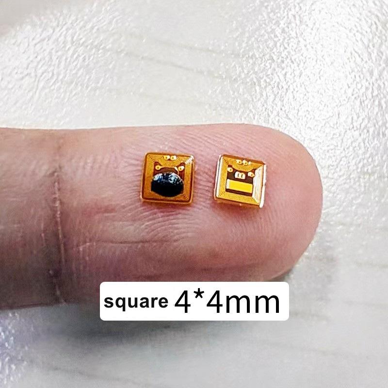 Программируемая наклейка-метка NFC RFID 4*4 мм Micro FPC Ntag213, дальность считывания 1 мм, для контроля доступа и управления цепочками поставок