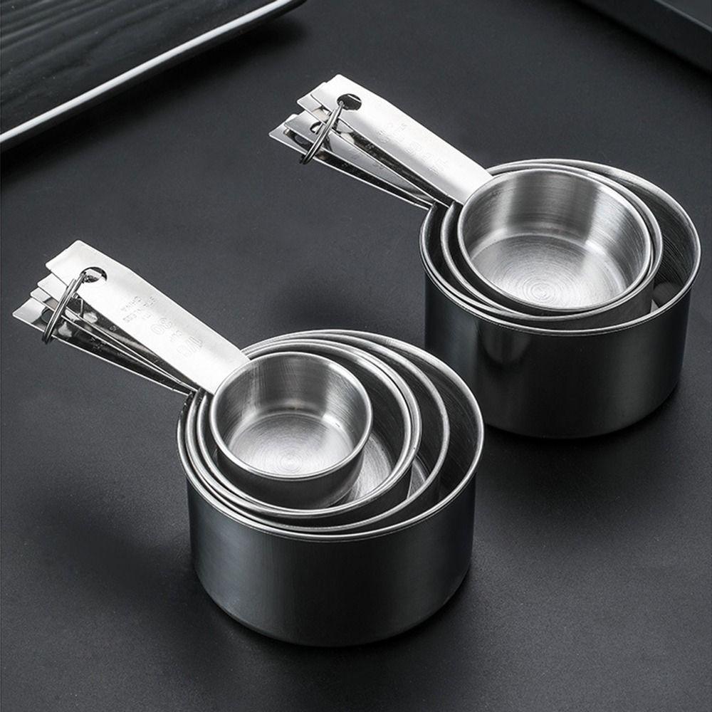 Food Grade Measuring Spoon Set with Scale Measuring Ruler Coffee Measuring Spoon Multipurpose Stackable Kitchen Measuring Cup