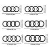 Car Logo Badge Car Front Grille Rear Trunk 4Ring Emblem For Audi A1 A3 A4 A5 A6 A7 S3 S4 S5 S6 RS3 RS4 RS5 RS6 Q3 Q5 Q7 Sports