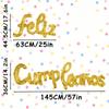 1 feliz cumpleanos Набор на испанском языке «С днем рождения» Серебряный градиентный цвет Королевский синий розовый Золотой Розово-красный подходит для украшения дня рождения и фона