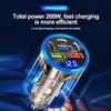 200W 6 Ports Car Charger Fast Charging PD QC3.0 USB C Car Phone Charger Type C Adapter In Car For iPhone Samsung Huawei Xiaomi