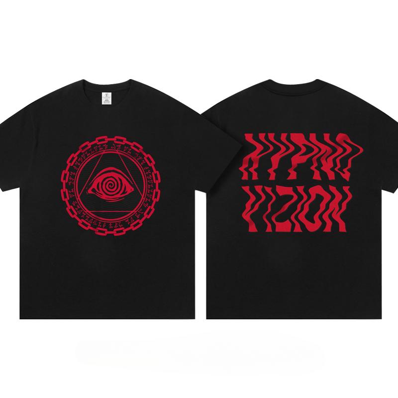 REZZ Top 100 Dj Clothing Around EDC Wear Футболка с коротким рукавом из чистого хлопка Модная повседневная мужская и женская футболка