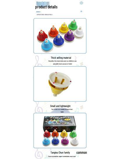 Colorful Eight-Tone Glockenspiel for Kindergarten Early Education