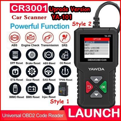 Запуск обновленной версии CR3001 YA-101 OBD2, автомобильный диагностический сканер, инструмент для автомобильного стирания/сброса кодов неисправностей, диагностический сканер