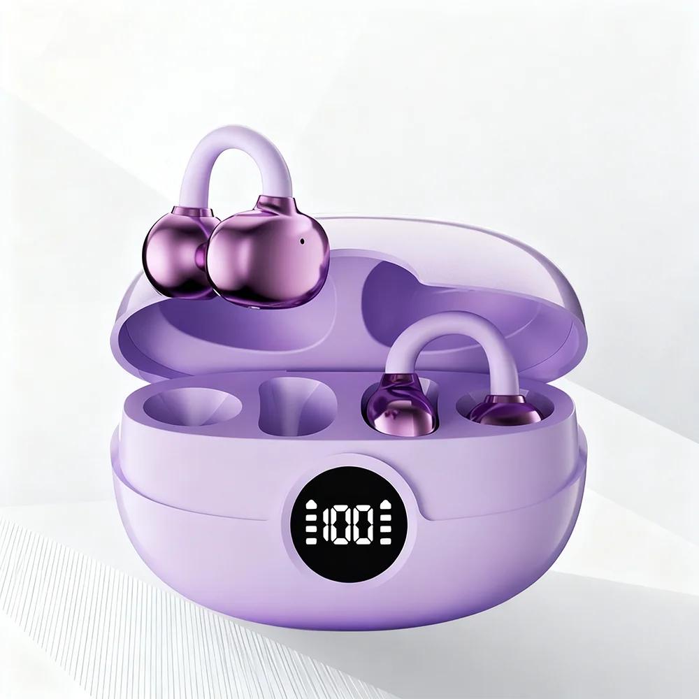 Xiaomi Open Wireless Earphone Fashion Plated Ear Clip Bluetooth Headset 9D Surround Stereo 0 Delay Long Battery Life Game Condenser Mic