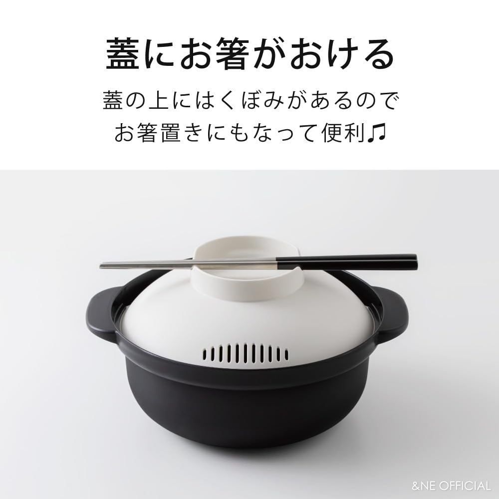 Recopo Nikii White Microwave Made In Recipe Compact and Microwave Cooking Pot for Ramen and &NE 1.5L Pot, Japan, Single-Serve, Included, Lightweight,