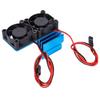 540   550 Motor Twin Cooling Fan Heat Sink With for 1 10 Scale Electric RC Car